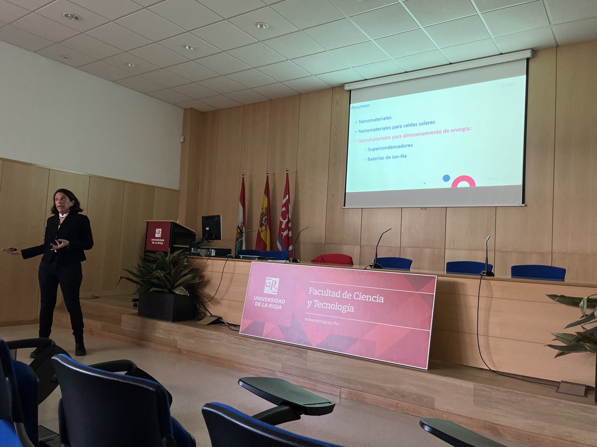 Jesus Berenguer (@chuchibe) on Twitter photo El pasado viernes tuvimos la inmensa suerte de tener a la Dra. María Bernechea de <a href="/INMAdivulga/">INMAdivulga</a> en la Facultad de Ciencia y Tecnología de <a href="/unirioja/">Universidad de La Rioja</a> hablándonos de nuevos materiales para energías limpias!! Gran conferencia!! #MATMO_UR #IQUR_UR <a href="/ARAID_ES/">ARAID</a> El pasado viernes tuvimos la inmensa suerte de tener a la Dra. María Bernechea de <a href="/INMAdivulga/">INMAdivulga</a> en la Facultad de Ciencia y Tecnología de <a href="/unirioja/">Universidad de La Rioja</a> hablándonos de nuevos materiales para energías limpias!! Gran conferencia!! #MATMO_UR #IQUR_UR <a href="/ARAID_ES/">ARAID</a>