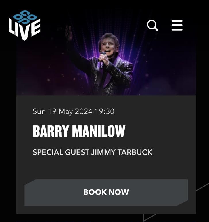 Barry Manilow’s special guest has blown my mind.