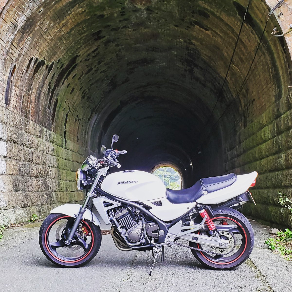 #愛車の真横が最強選手権
 #z400
 #バリオス2
ちょっと前に撮ったやーつ