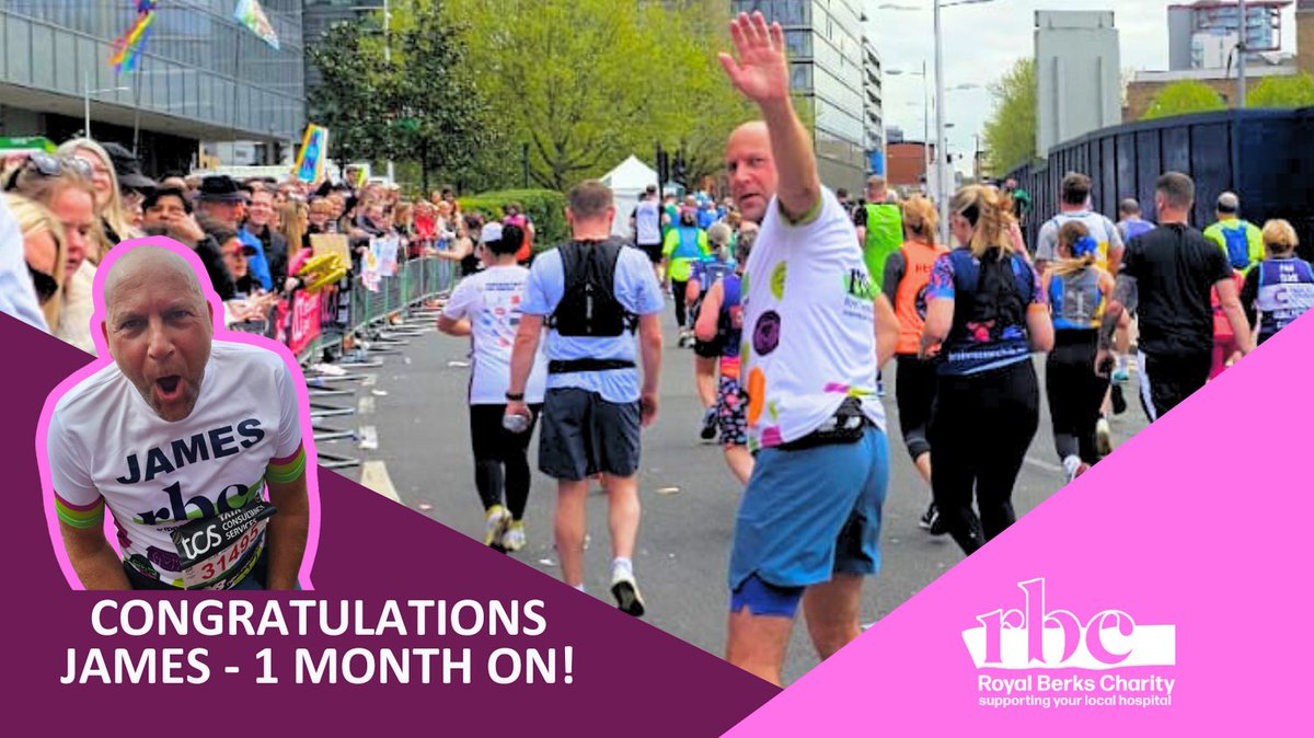 Four weeks ago James, @grandui, took on the @LondonMaraton to raise vital funds for the Children's ward after visiting several times when his daughter was younger...James smashed it and we couldn't be prouder, raising over £1,000 for the department!