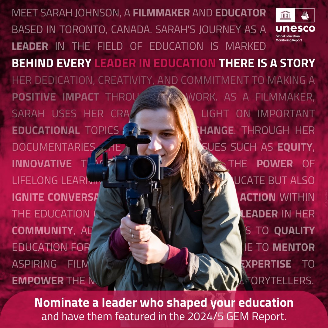 Nominate a leader who shaped YOUR education and have them featured in the #2024GEMReport!
Whether they made schools more inclusive, influenced policy, or shaped public perception, we want to hear their stories!
Take part in the survey 👉 bit.ly/3TOok8U