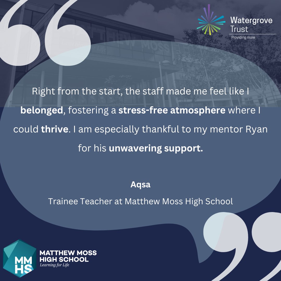 We would like to say a big THANK YOU to all of our wonderful trainees and ECTs who are completing their training or induction with us here at the Watergrove Trust. #watergrovetrust #providingmore #learningforlife