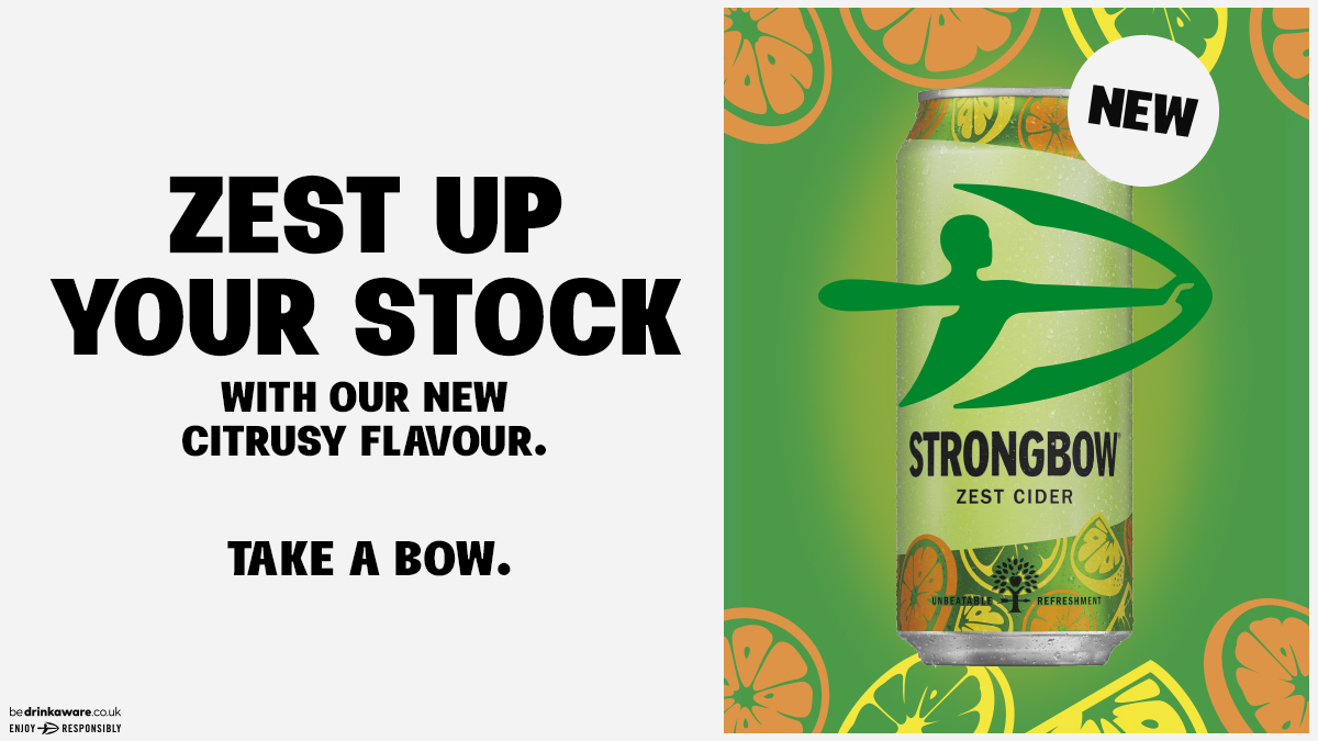 Stock up on the NEW Strongbow Zest this week and MAKE MORE MARGIN with our great offer in depot! 🍋🍊