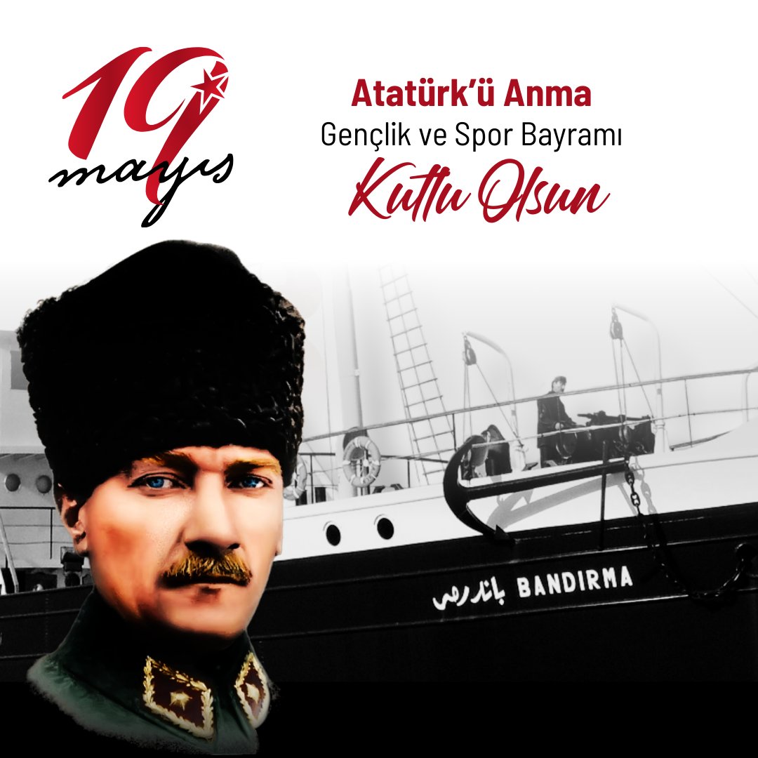 19 Mayıs Atatürk'ü Anma, Gençlik ve Spor Bayramı Kutlu Olsun!