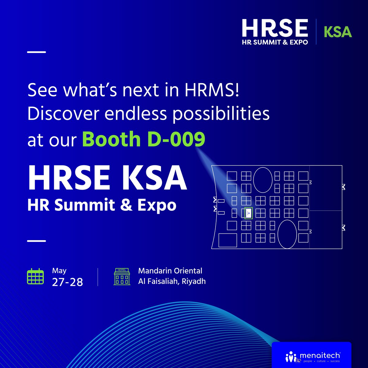 If you’re visiting #HRSE #KSA (HR Summit & Expo) in #Riyadh, don’t miss out on our Booth!
Discover Menaitech’s cutting-edge HR solutions and see how we can help streamline and enhance your HR operations. Looking forward to connecting with you!
.
.
#HRSEKSA #HRMS #HRmanagement