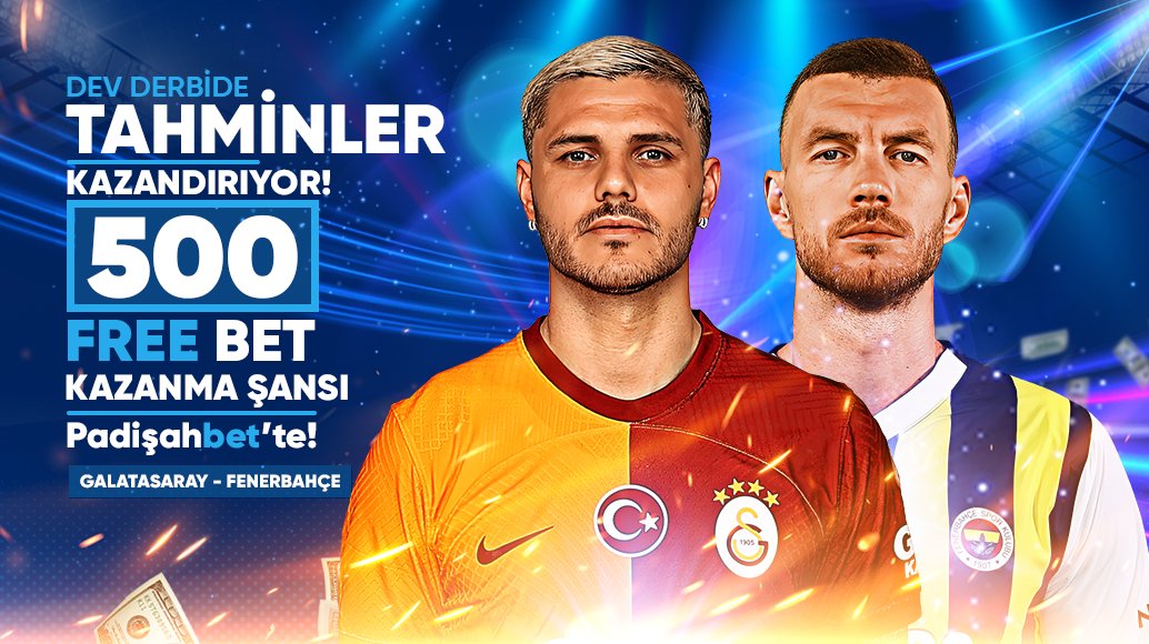 #Padişahbet'te #Derbi Doğru Tahmin Etkinliği👑

🫰Dev Derbide Tahminler Kazandırıyor!

-Skoru Doğru Tahmin Et = 100 Free Bet
-Kaç Sarı Kart Olur? = 100 Free Bet
-Kaç Korner Olur? = 100 Free Bet
-En Çok Şutu Hangi Takım Atar?= 100 Free Bet
-Maç Sonu Eklenen İlave Süre Kaç Dakika
