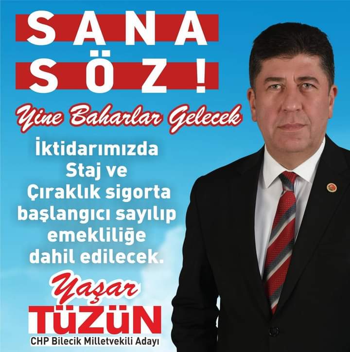 Sayın;
@ChpBilecik11 Millet vekili @yasartuzun06 Bey; Genel Başkanımız @eczozgurozel
Bey hiç susmuyor, desteğini esirgemiyor. Sizde susmayın, destek verin. Sesimize ses, Nefesimize nefes olun.

19MayısStaj/ÇıraklıkİçinİlkAdımAtılsın
#StajyeriÇırağıBayramsızBıraktınız