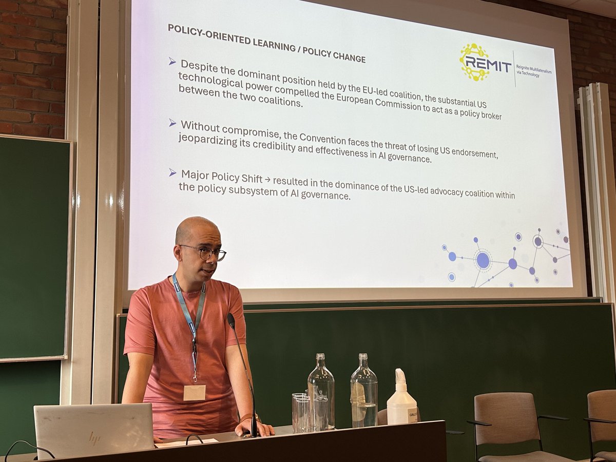 I had an incredible time and a valuable learning experience participating in the first REMIT Conference at @KU_Leuven on May 16-17, 2024.

1⃣ On the first day (May 16), I had the pleasure of presenting a co-authored paper on understanding global #MilitaryAI governance through the