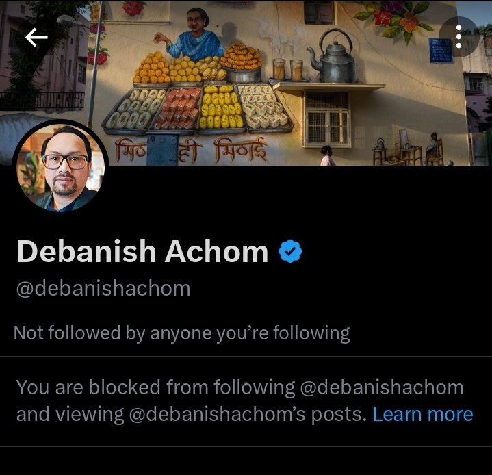 @Khulkonns_3382 I also checked the accounts @Khulkonns_3382 mentioned and found that @debanishachom blocked me. It's very petty of him as I haven't exchanged any text with him. 
He ran away before I even knew who he is...funny... looks like he is a Lackey of @NBirenSingh 
#MeiteiWarCrimes