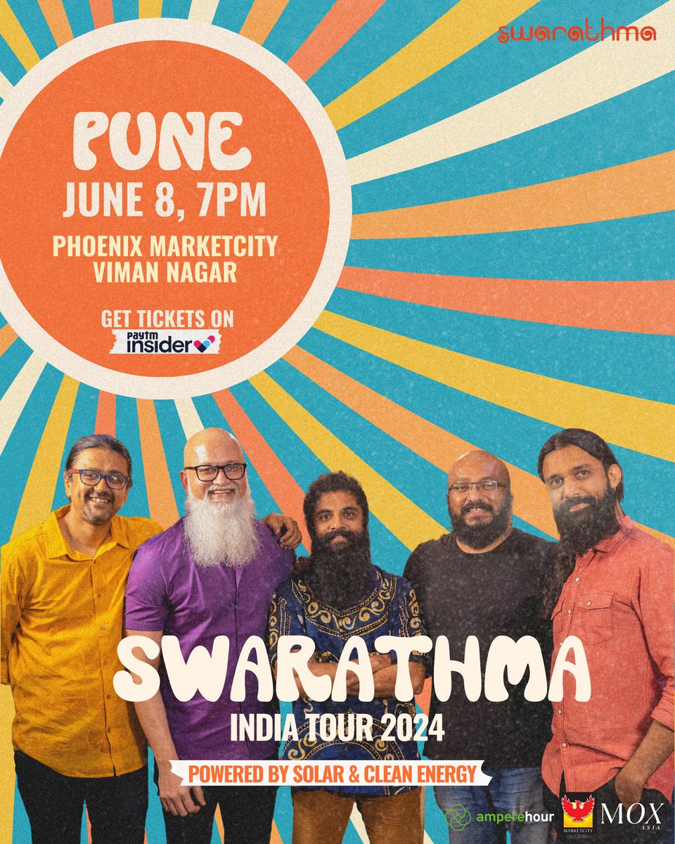 Pune, let's light up the night with solar-powered sounds! 🌞🎸 Join us at @PhoenixMCtyPune in Viman Nagar on June 8th! Tickets available on @paytminsider via the link below 🎫 insider.in/the-raushan-to… [music, events, concerts, things to do, Pune, weekend, folk, rock, pop]