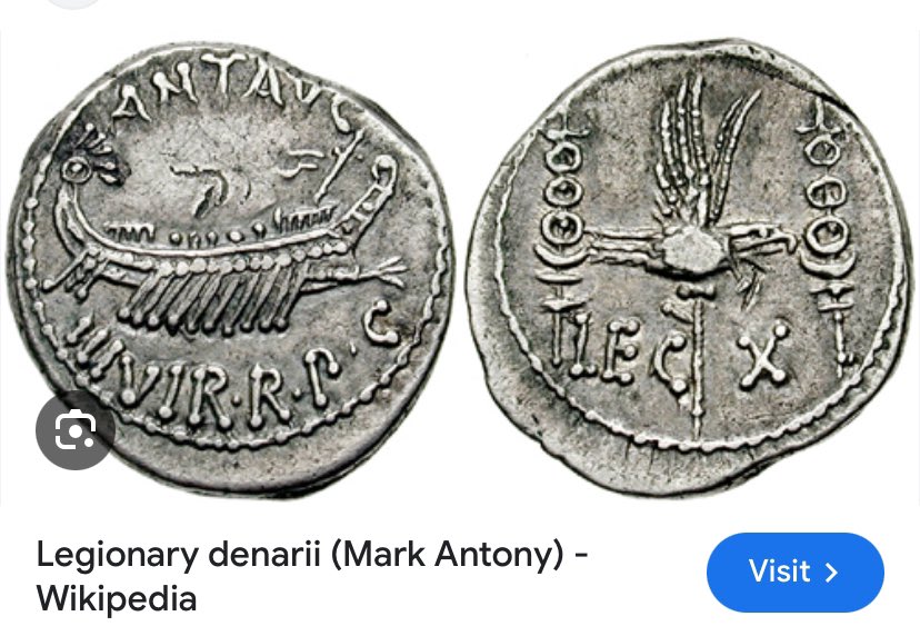 Last year I found a grubby little coin looking object with zero features and the FLO couldn’t ID it (understandably) so last night I gently soaked it in warm olive oil before I tossed it in the scrap bin and voila! 

Marc Antony Legionary Denarius of 31 BC - yes a very happy man!