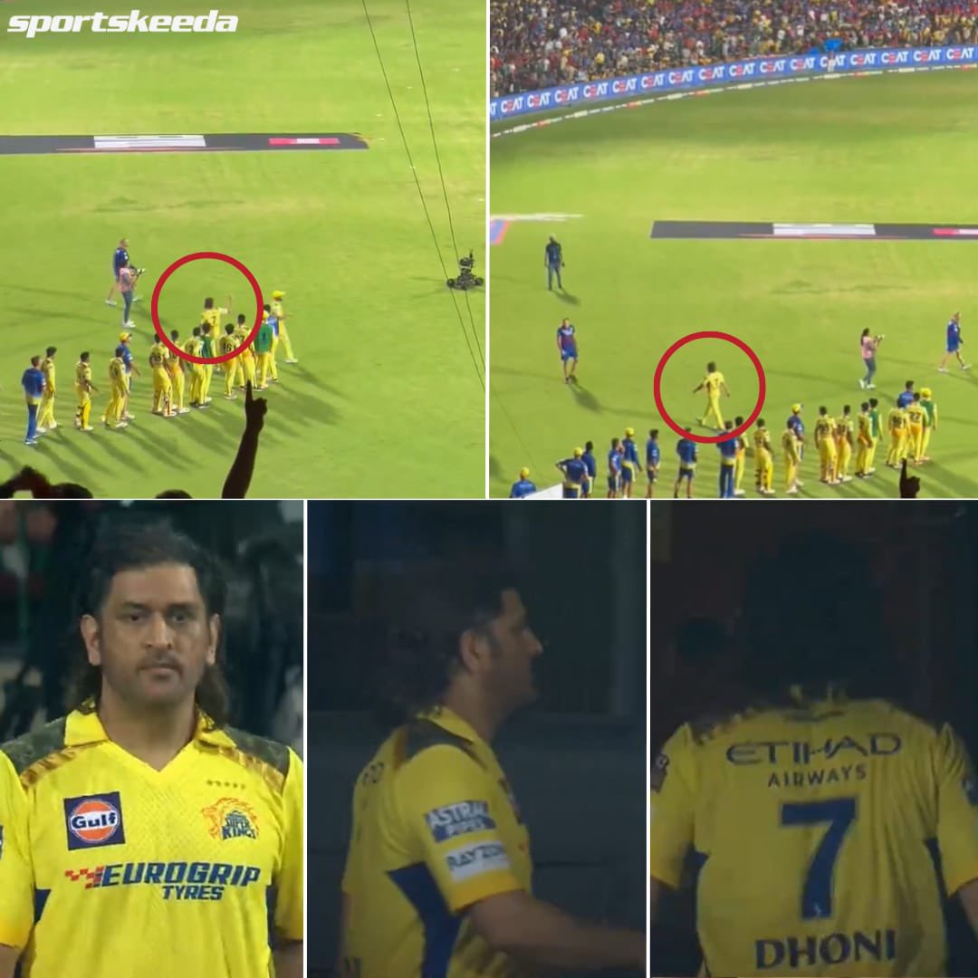 MS Dhoni waited for the post match handshake with the RCB players, but it didn’t happen ❌

The RCB players were busy celebrating their last-ball win over CSK. 

#CricketTwitter #IPL2024 #RCBvCSK