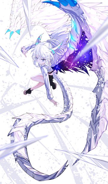 「single thighhigh white hair」 illustration images(Latest)