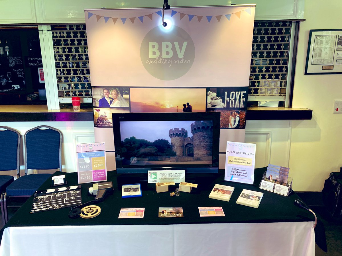 BlackBoxVideo's tweet photo. Today we’re at the Kent Cricket Ground wedding fair! Come and meet us!
#wedding
#video
#videography
#cinematography
#kent
#southeast https://t.co/ER7E3LjR0N