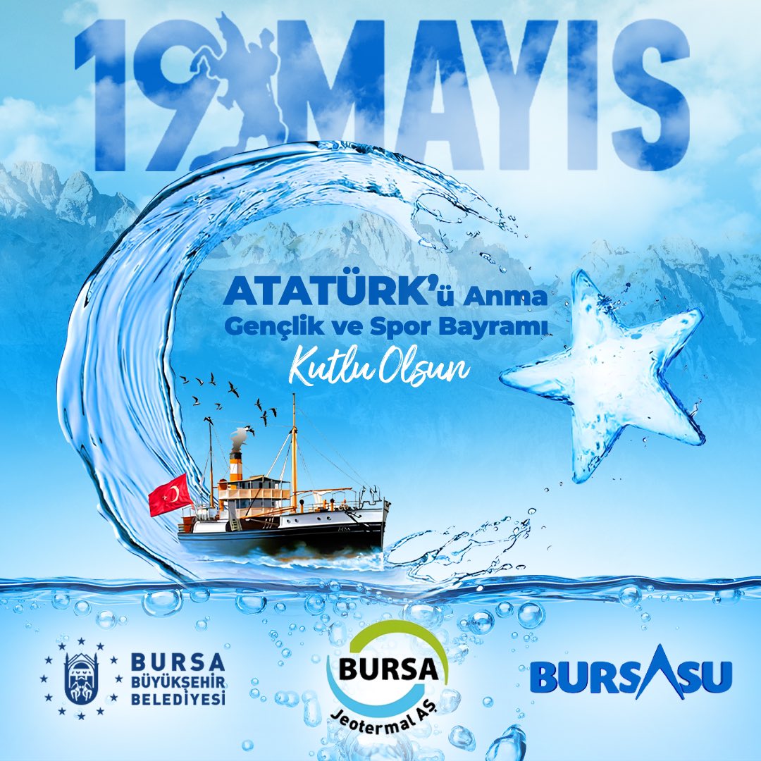 Bağımsızlık mücadelemizin en önemli adımlarından biri olan 19 Mayıs Atatürk’ü Anma Gençlik ve Spor Bayramımız kutlu olsun!
#bursasu #bursajeotermalaş #bursabuyuksehirbelediyesi