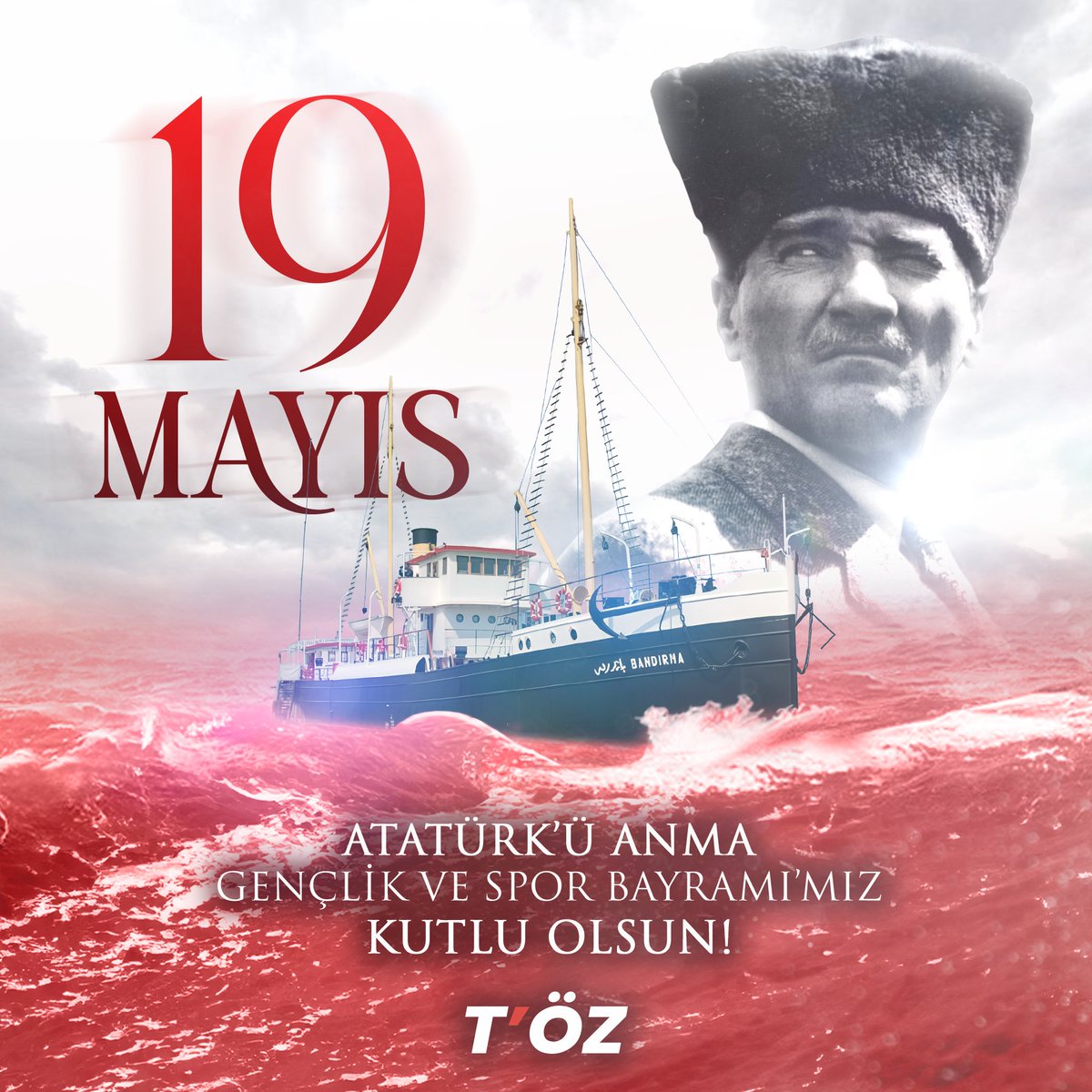 Onu silmeye, yok etmeye çalışanlara karşın her daim izinden gitmeye devam edeceğiz. 19 Mayıs Atatürk'ü Anma Gençlik ve Spor Bayramı'mız kutlu olsun. #19Mayıs