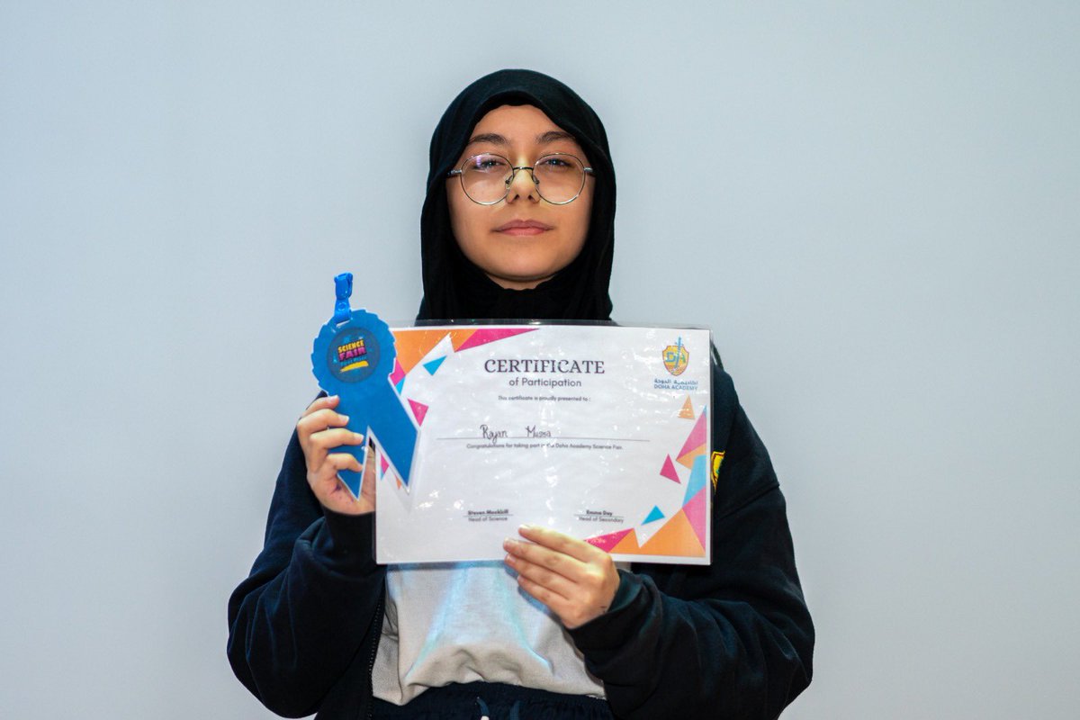 dohaacademy's tweet image. 🏆✨ Doha Academy Al Waab Secondary Girls section is thrilled to unveil the winners of our captivating Science Fair held on May 16th, 2024. Congratulations to all our talented students for their innovative projects 🔬🚀
#DohaAcademy #ScienceFairWinners #CuriosityUnleashed
