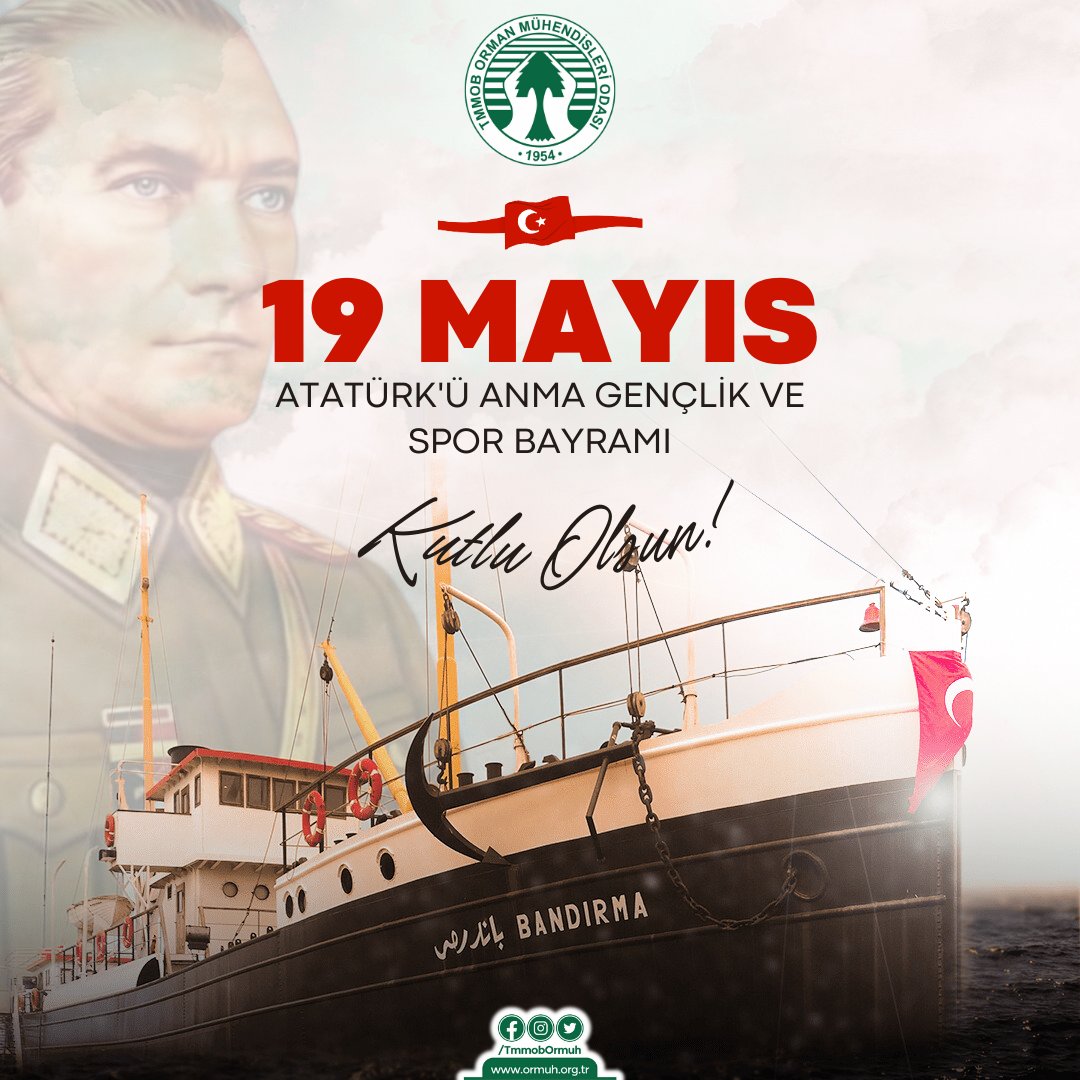 19 Mayıs Atatürk'ü Anma Gençlik ve Spor Bayramı Kutlu Olsun!