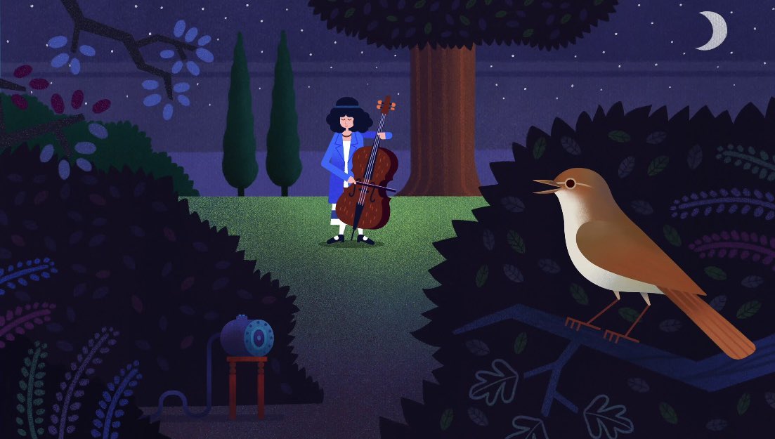 Will Rose (@wilborose) on Twitter photo 100 years ago, the BBC broadcast a live duet between the cellist Beatrice Harrison and a nightingale. I made this animation that captures that moment. Narrated by <a href="/exitthelemming/">Samuel West ππ</a> and sound from <a href="/FonicPost/">Fonic PostProduction</a> Watch here vimeo.com/535324347
<a href="/BBCRadio3/">BBC Radio 3</a> #thecelloandthenightingale 100 years ago, the BBC broadcast a live duet between the cellist Beatrice Harrison and a nightingale. I made this animation that captures that moment. Narrated by <a href="/exitthelemming/">Samuel West ππ</a> and sound from <a href="/FonicPost/">Fonic PostProduction</a> Watch here vimeo.com/535324347
<a href="/BBCRadio3/">BBC Radio 3</a> #thecelloandthenightingale