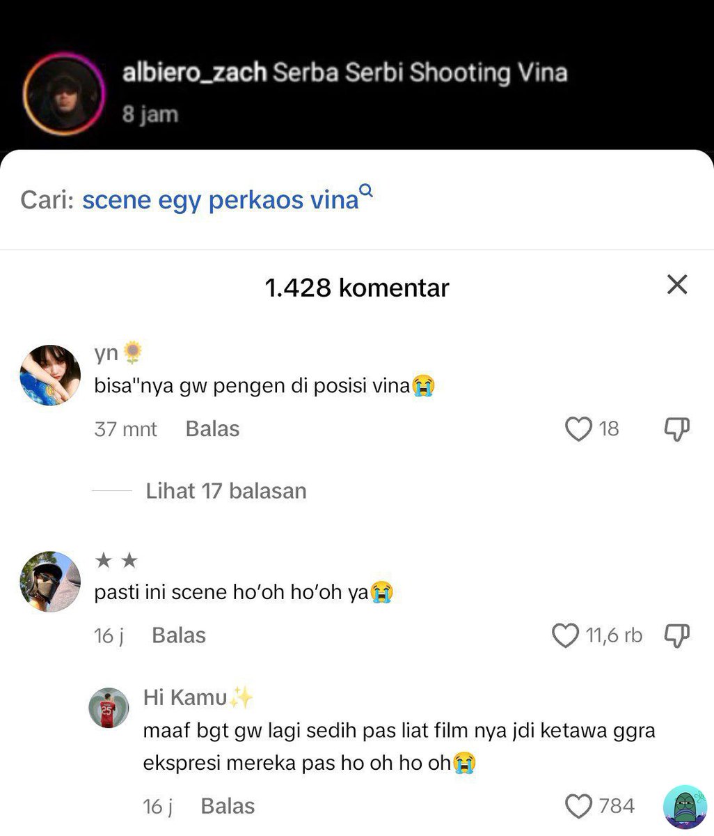 💚 tw // Harshword

SEKONTOL KNTOL NYA KNTOL TRNYATA ELU LEBIH KNTOL🙂

konteks ada vt yg liatin scene film vina yg lagi di lecehin pelaku dan ada yg komen bgini, gak habis fikir