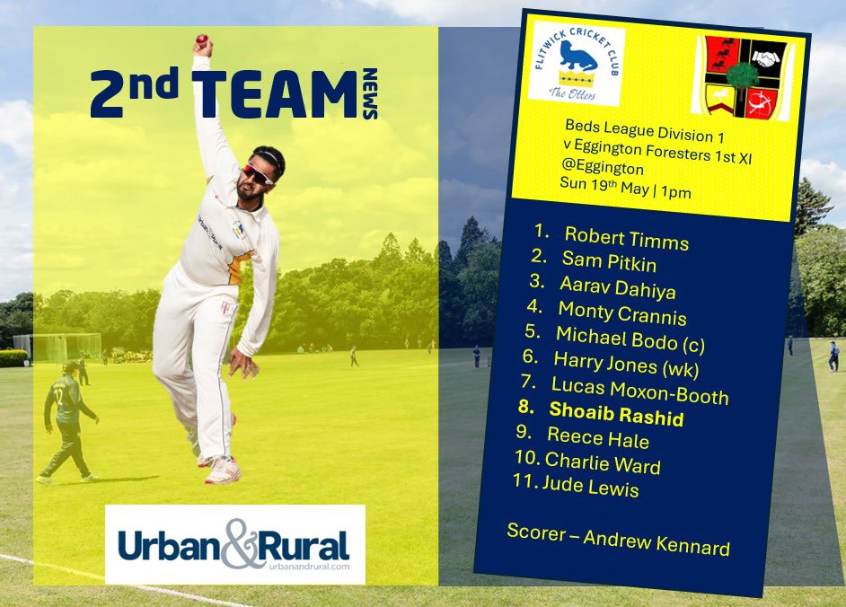 FlitwickCC's tweet image. It’s been a bit of a struggle this week with exam season, county age group matches, and @LutonTown so only 3 @BedsLeague matches:

1s home 🏡 🆚 @BiggleswadeCC 

2s away 🚘 🆚 @efcc2017 1s

3s home 🚘 (at Holwell) 🆚 @efcc2017 2s

4s sadly had to concede 🙁😢

#coyo 🏏🦦🦦