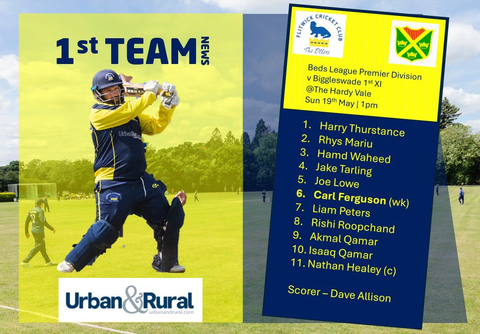 FlitwickCC's tweet image. It’s been a bit of a struggle this week with exam season, county age group matches, and @LutonTown so only 3 @BedsLeague matches:

1s home 🏡 🆚 @BiggleswadeCC 

2s away 🚘 🆚 @efcc2017 1s

3s home 🚘 (at Holwell) 🆚 @efcc2017 2s

4s sadly had to concede 🙁😢

#coyo 🏏🦦🦦