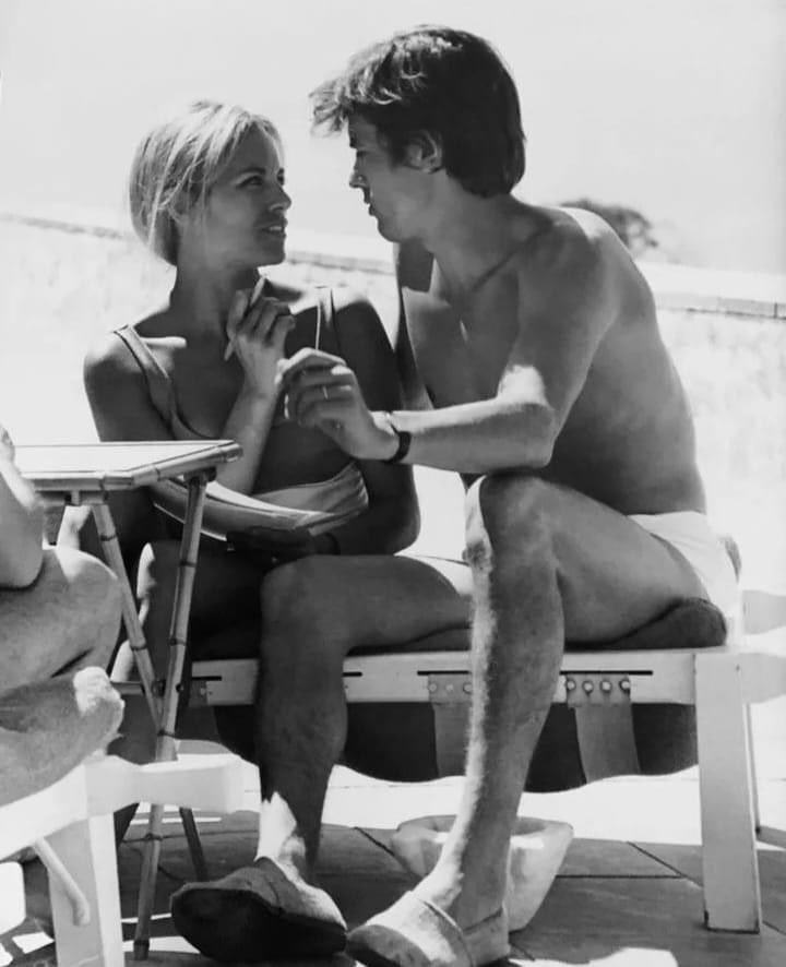 Nathalie and Alain Delon, Saint-Tropez, 1966