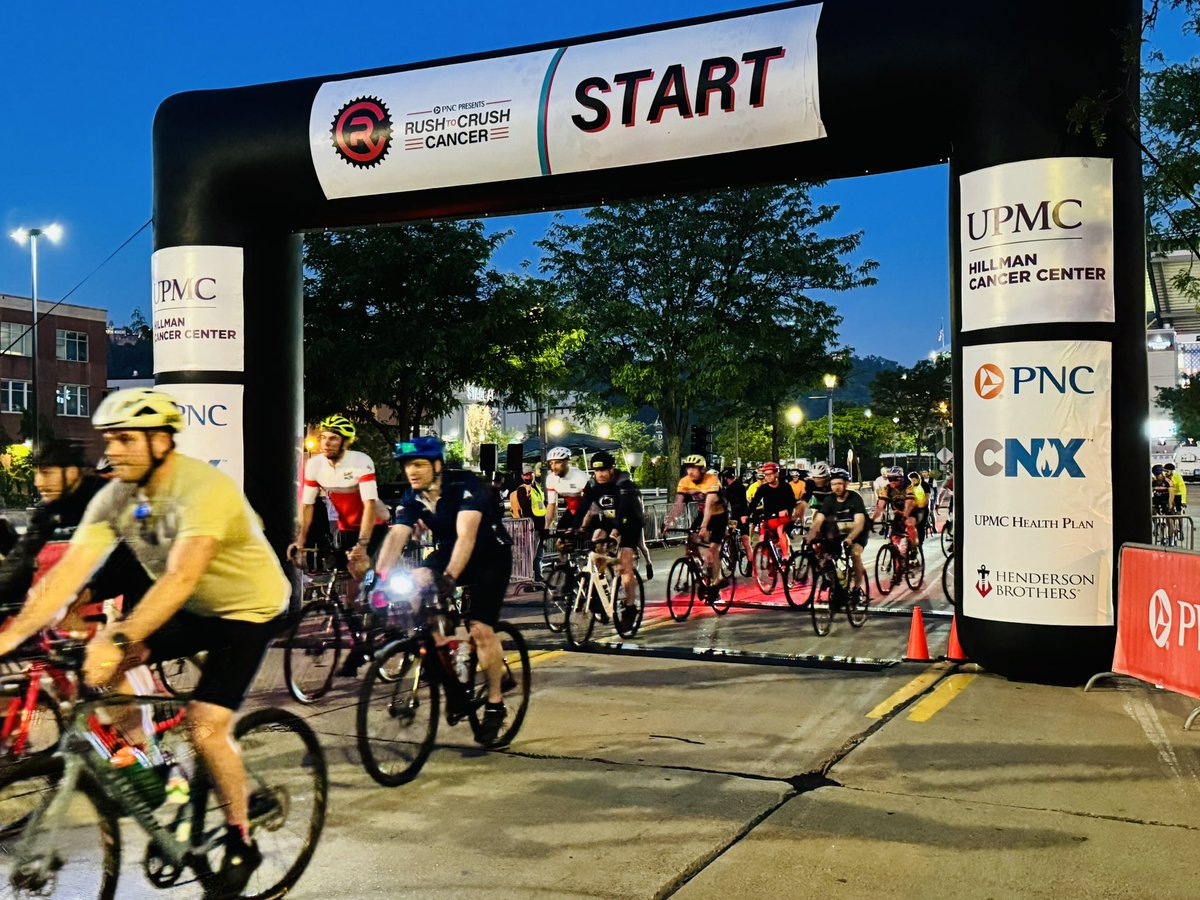 A beautiful morning for @R2C_Cancer ! The 1st of the riders are off for a 60 mile ride! All supporting #CancerResearch @UPMCnews @PittHealthSci