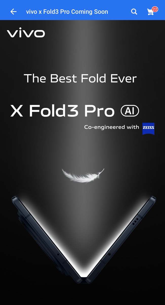 So the vivo X Fold3 Pro is coming soon to India. #vivo #vivoXFold3Pro