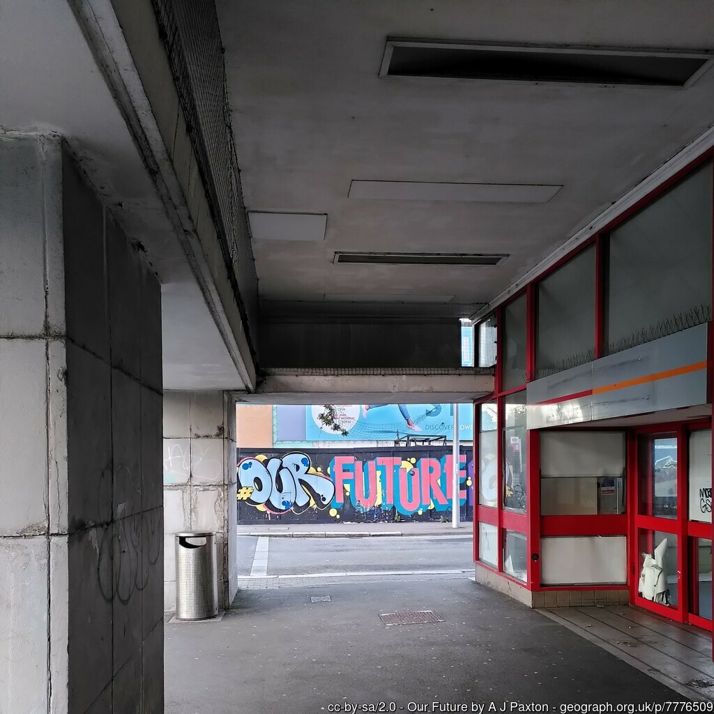 Saturday, #Coventry #derelict #graffiti #OurFuture Find out more at geograph.org.uk/p/7776509 by A J Paxton