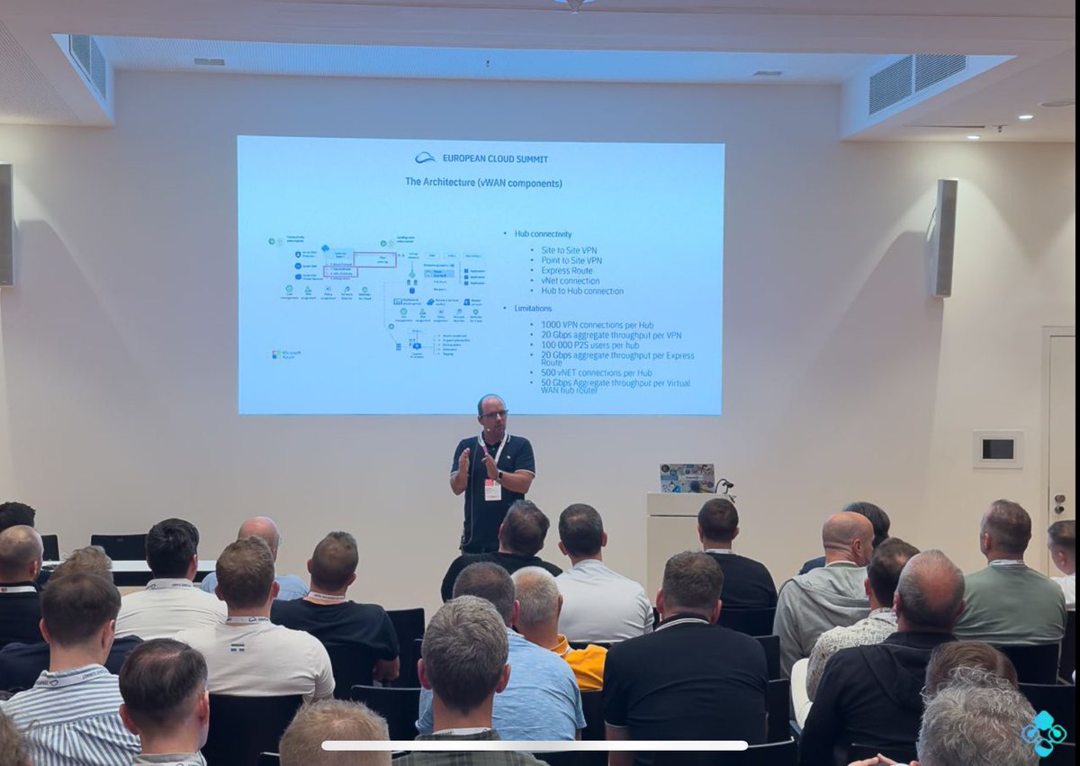 Last week, I had the pleasure of holding an amazing session at #CloudSummit about #azure #vwan. I want to extend my thanks to the organizers for putting together such a fantastic event. I am already looking forward to next year's #CloudSummit and hope to see you all there again.