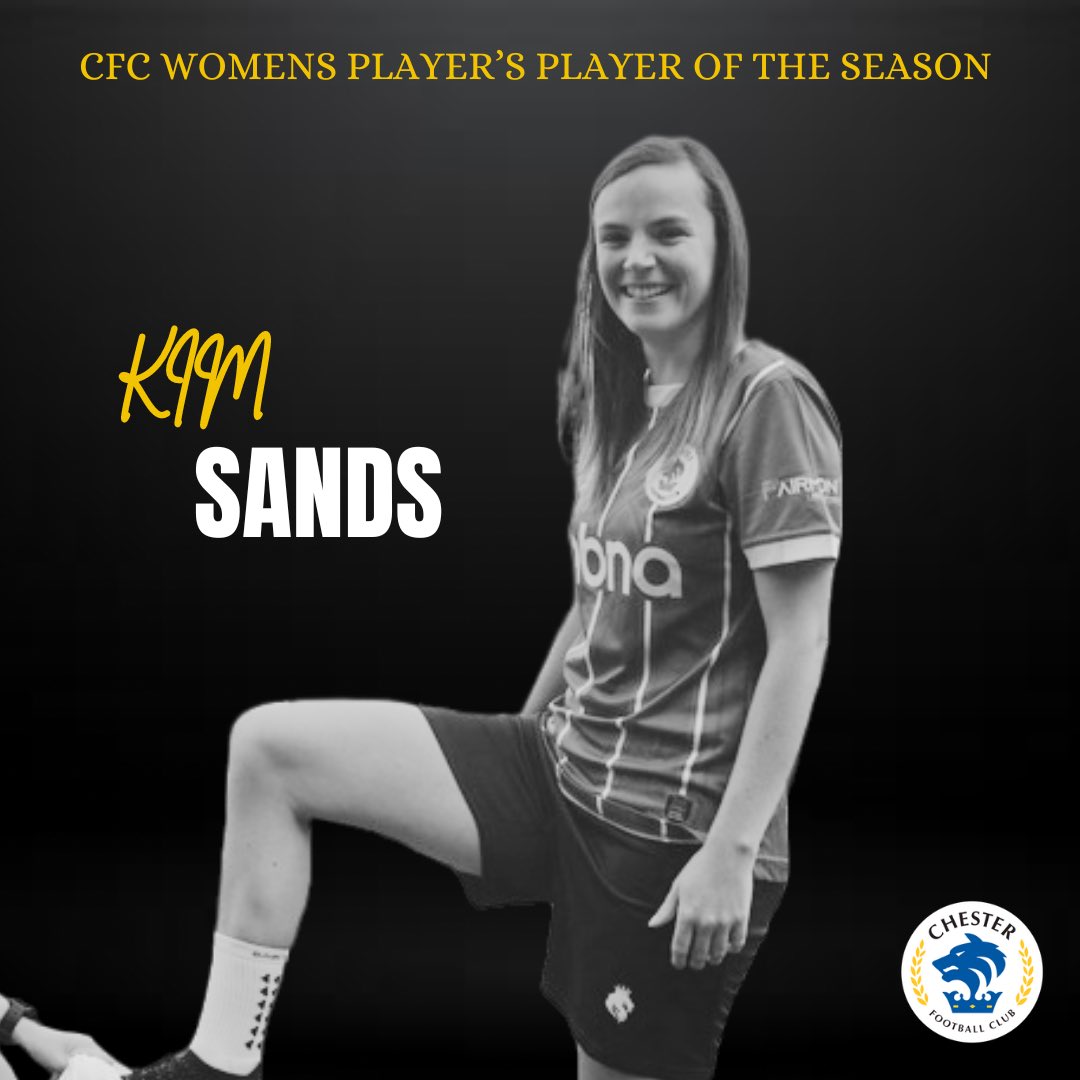 Kim Sands is the CFC Women’s Players Player of the Season 🤝 #OurClub | #ChesterFC 🔵⚪️