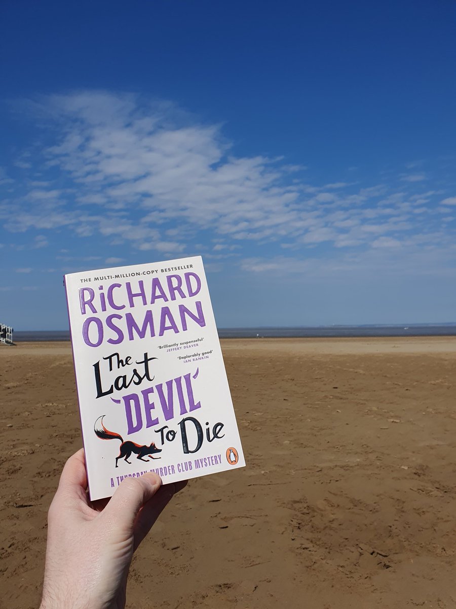 No better way to start a new book than on a sunny Sunday on the beach, mates! #Sunny #Sunday #Beach #Seaside #Weston #WestonSuperMare #ThursdayMurderClub #TheLastDevilToDie