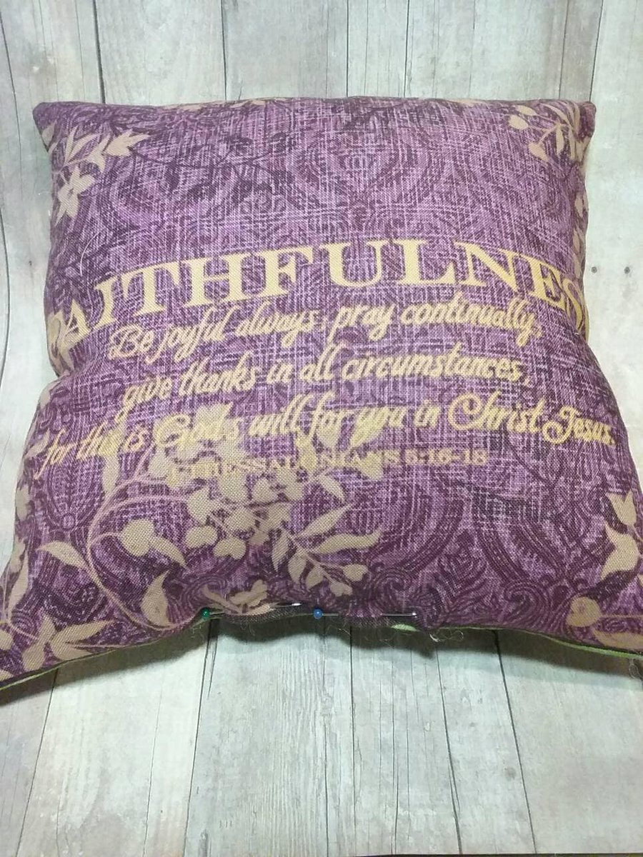 Decorative Pillow - Encouraging verse - Home Décor - Gift ideas - Bible verse pillow-Purple Accent Pillow -throw Pillows-Inspriational Verse tuppu.net/14309947 #GiftsforMom #giftsunder10 #July4th #KingdomWorkshop #MemorialDay #HomeDecor