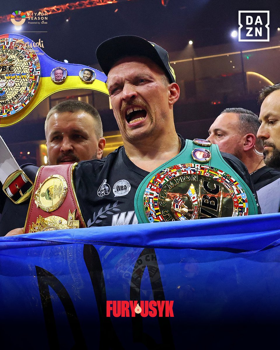 𝐔𝐍𝐃𝐈𝐒𝐏𝐔𝐓𝐄𝐃 So nice, @usykaa had to do it twice 👑 #FuryUsyk | #RingOfFire | #RiyadhSeason | @Turki_alalshikh