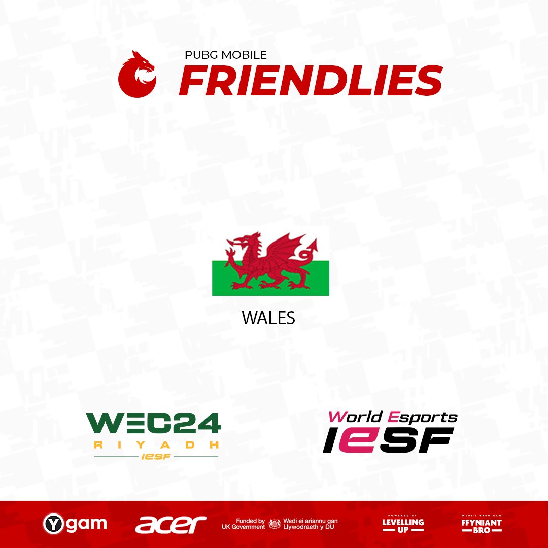 Get ready for some intense action in the European #PUBGM Friendlies! 🌍🏆 Who will come out on top in this epic battle? Tune in and support your country! 📺- Twitch.tv/esportswales ⏲️- 4 bst #PUBGM #WEC24 🎮🔥