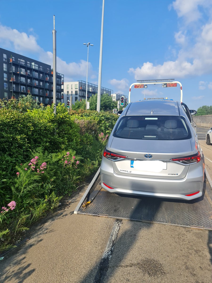 Our members in the DMR were running a checkpoint yesterday when they spotted this driver with a phone in their hand. One quick pull-over later and they found that the driver did not possess a valid license either. The vehicle was seized.