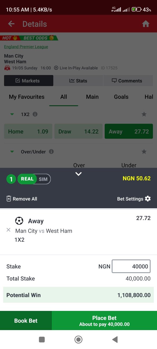 Arsenal fans so much believe city can't win Westham today. Here is a best proposal for you guys to make your day even more splendid. Put 40k on westham to draw or win and you will not only celebrate trophy, but u will have enough funds to drink shayoo while celebrating