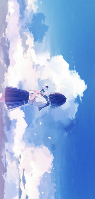 「cloudy sky short hair」 illustration images(Latest)