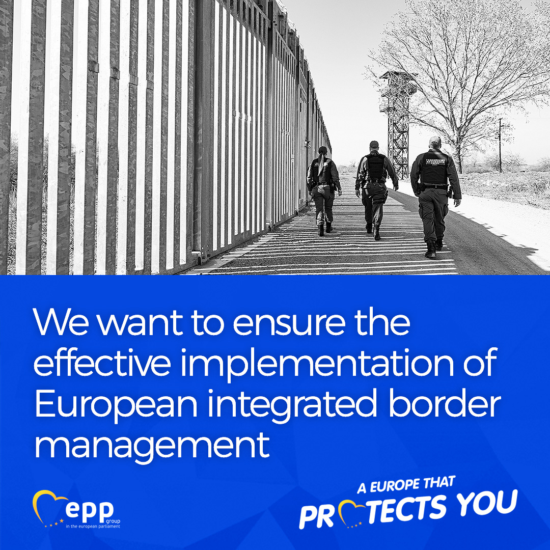 Stronger borders mean a stronger EU.

Effective border management is critical to ensuring the safety and security of Europe.

Collaboration with third countries and neighbouring countries is key to improving our #EUMigration management.

#EuropeProtects
epp.group/i536549f