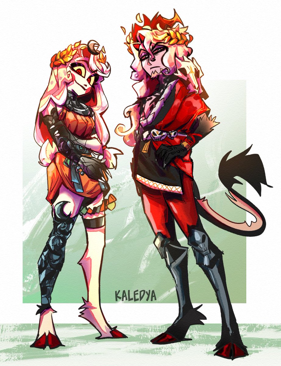 I was thinking about Hades 2 and then I thought of drawing Charlie and Constantine in Zagreus and Melinoe's outfits. I hope you like it!
#HazbinHotelCharlie #HazbinHotelOC #HazbinHotelConstantine