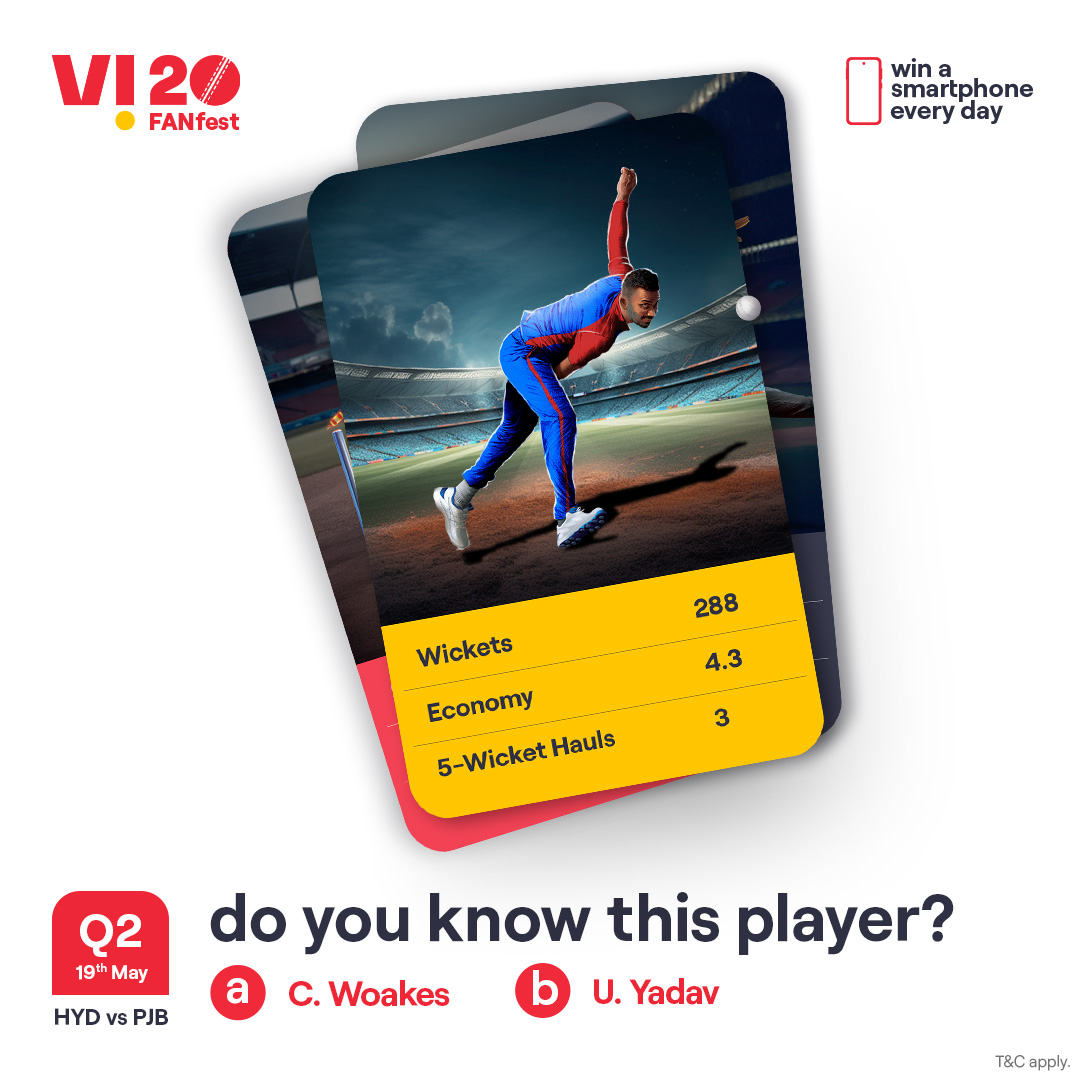 A challenge that separates the cricket experts from the rest. Identify this player and you stand a chance to win a smartphone every day. 1. Follow our page 2. ⁠Comment the right answers with #Vi20FANfest #ChallengeAlert #WinPrizes #Quiz #Challenge #ParticipateAndWin #HYDvsPJB