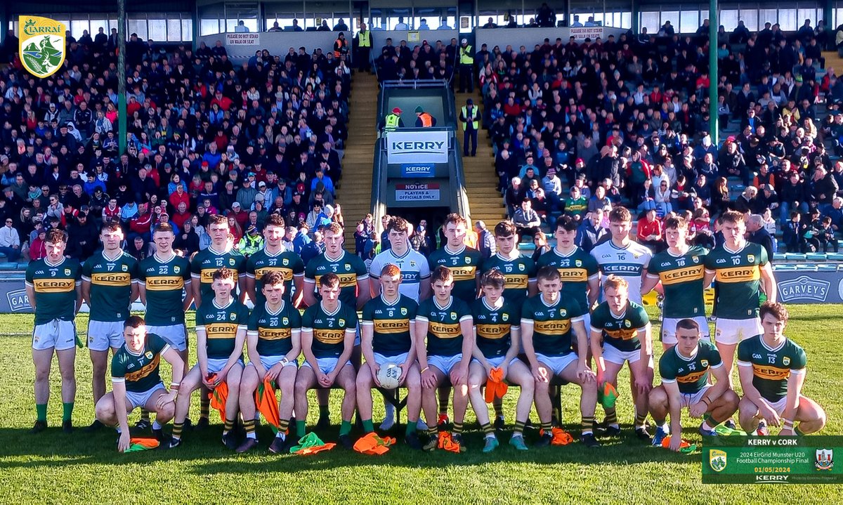 🏐 Kerry play Tyrone in the 2024 EirGrid All-Ireland U20 Football Championship Final. 💚💛 LIVE on @SportTG4 #WeAreKerry #CiarraíAbú