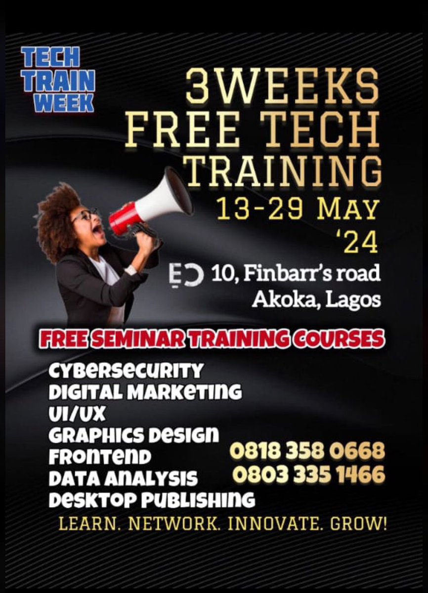 techpreneurng's tweet image. #free
#freetech
#freetechtraining
#thetechpreneurvalley