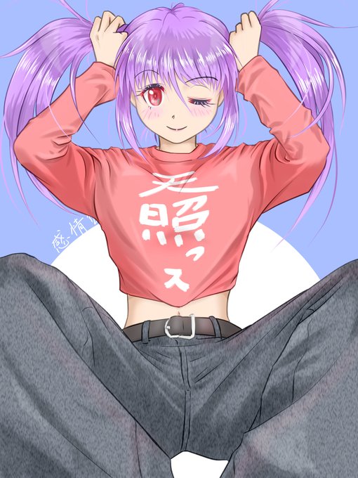 「crop top twintails」 illustration images(Latest)