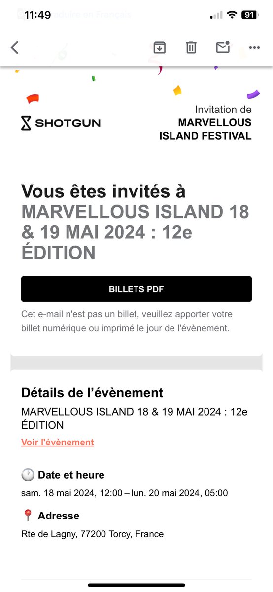 rub091's tweet photo. 4 #ticket pour #Marvellous #Island dispo Dimanche 19 Mai --> 25€ les enfants !
Accès avant 15h sinon +10€ à payer sur place
Jviens de #gagner des billets
Echange sur Paris, ou sur place sinon Paypal sécurisé ;)
 #place #billet #Festival #Concert #Plage #Torcy #MarvellousIsland https://t.co/6f0qVZNphr