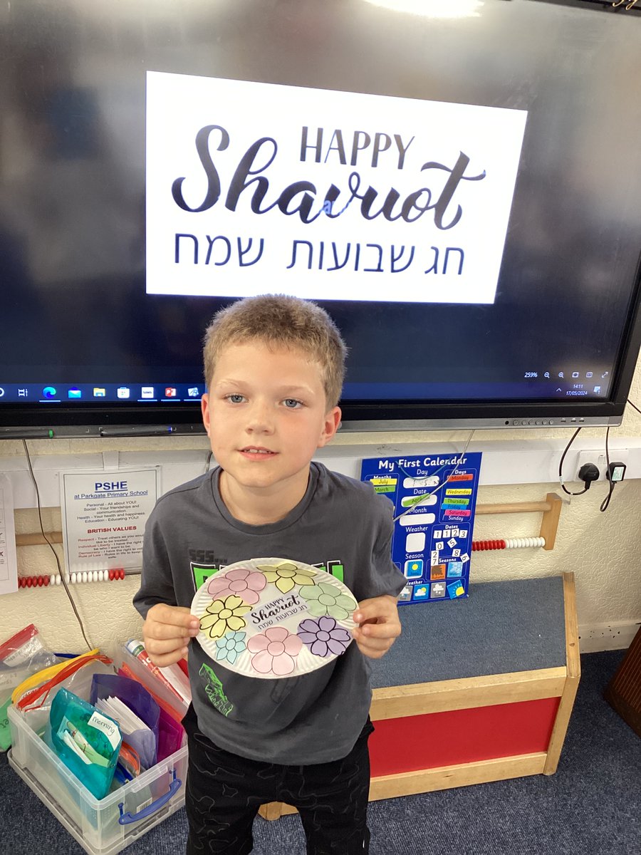 As part of our Faith Day the children looked at the festival of Shavuot. The children made something to take home so they could share their day with their families.