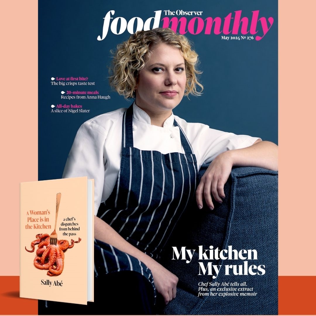 This is the best! <a href="/littlechefsally/">Sally Abe</a> is the cover star of today's <a href="/ObsFood/">The Observer Food</a> talking about her memoir, A Woman's Place is in the Kitchen - Despatches from Behind the Pass (out 6th June). 'My kitchen, my rules.' 🔥