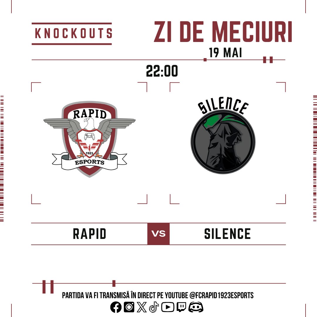 📅Sunday, 19th of may 2024

Super League BO1 knockouts today, starting with team Silence at 9 PM EU Time 🕘.

Watch on YouTube: Rapid eSports TV.

#EAFC24 #FC24Clubs