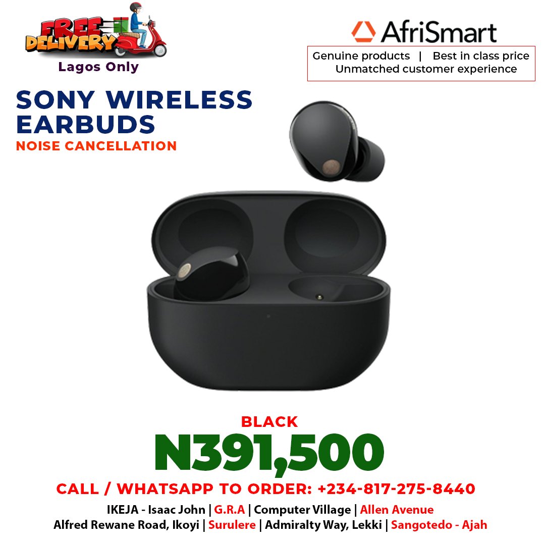 AfrismartNg's tweet image. One of the best noise cancelling earbuds with cutting edge technology to deliver premium sound quality in the market. The Sony WF - 1000XM5

PRICES ARE SUSCEPTIBLE TO CHANGE, ALWAYS RECONFIRM

#Afrismart #ShopSmart #LagosShopping #Retail #accessories